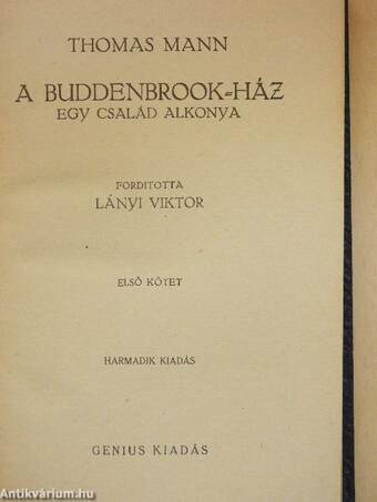 A Buddenbrook-ház I-III.