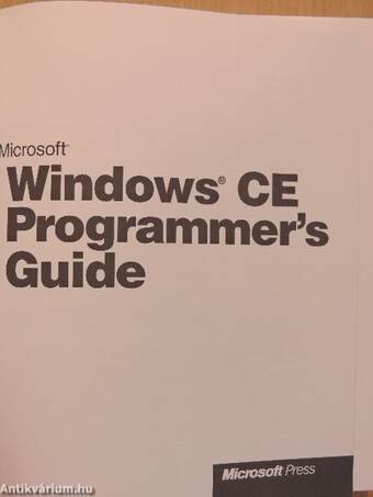 Microsoft Windows CE Programmer's Guide - CD-vel