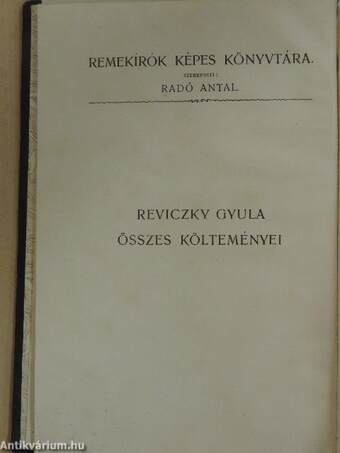 Reviczky Gyula összes költeményei