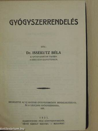 Gyógyszerrendelés