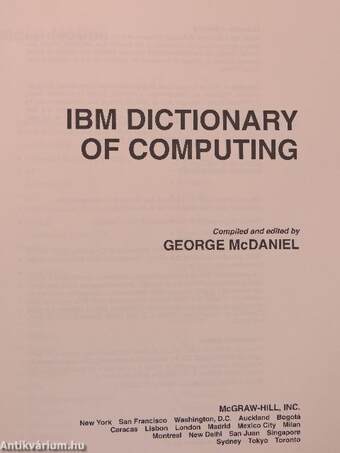 IBM Dictionary of Computing