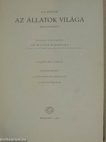 Brehm - Az állatok világa IV.