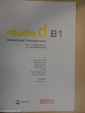 Studio d B1 - Kurs- und Übungsbuch - CD-vel