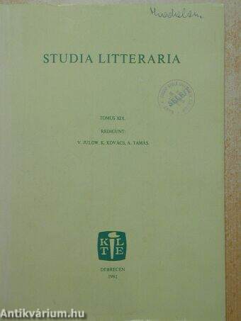 Studia Litteraria Tomus XIX.