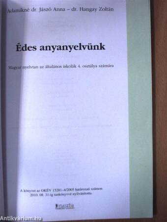 Édes anyanyelvünk 4.