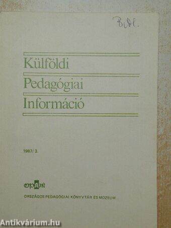 Külföldi Pedagógiai Információ 1987/3.