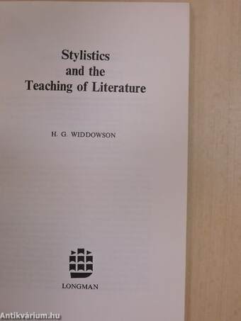 Stylistics and the Teaching of Literature