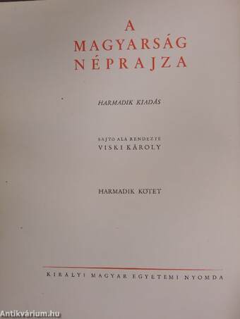 A magyarság néprajza III.