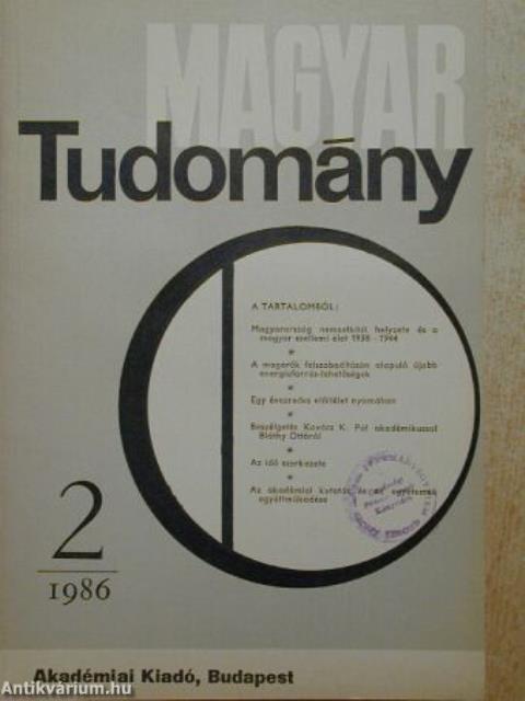 Magyar Tudomány 1986. február