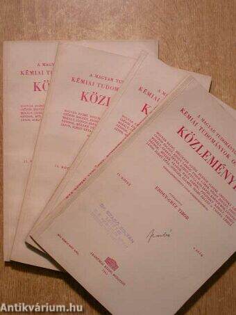 A Magyar Tudományos Akadémia Kémiai Tudományok Osztályának Közleményei 1961/1-4.