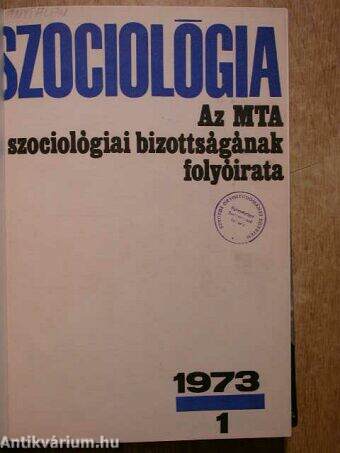 Szociológia 1973/1-4.