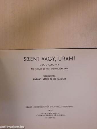 Szent vagy, Uram!