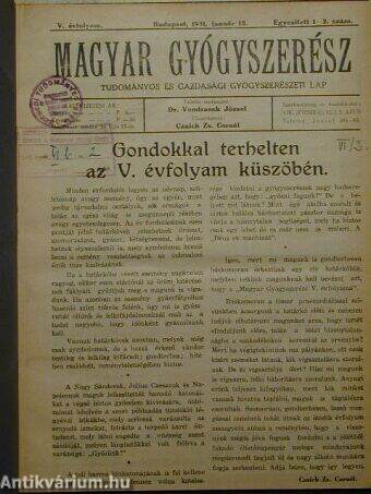 Magyar Gyógyszerész 1931. (nem teljes évfolyam)