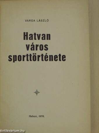 Hatvan város sporttörténete