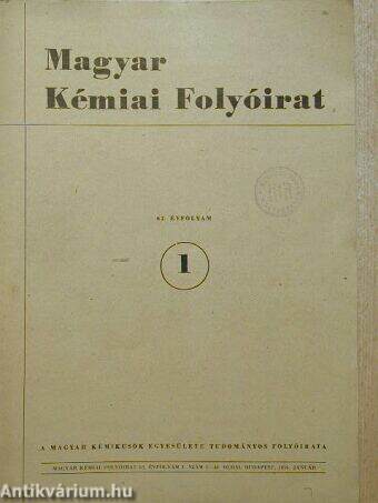 Magyar Kémiai Folyóirat 1956. január-december