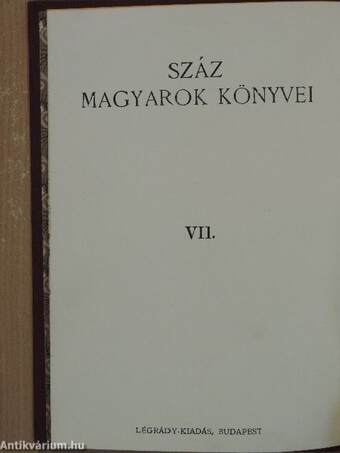 Száz magyarok könyvei VII.