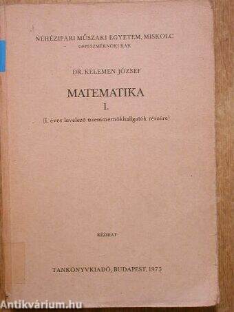 Matematika I.