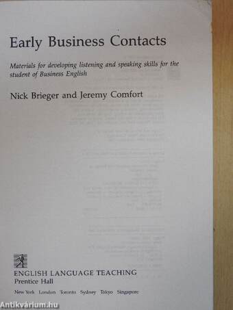 Early Business Contacts