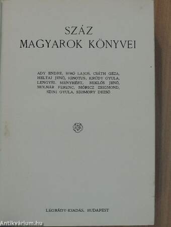 Száz magyarok könyvei I.