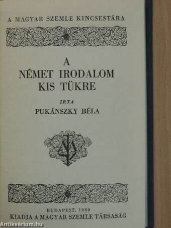 A német irodalom kis tükre