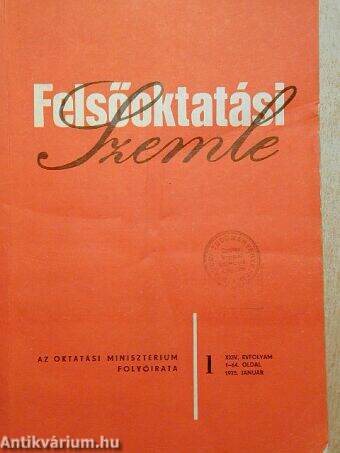 Felsőoktatási Szemle 1975. január-december