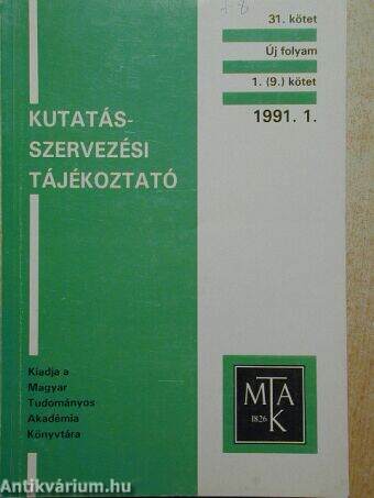 Kutatás-szervezési tájékoztató 1991/1-6.