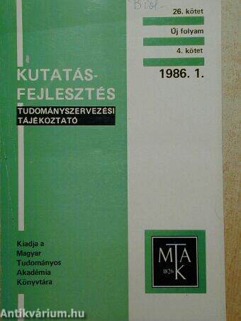 Kutatás-fejlesztés 1986/1-6.