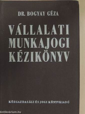 Vállalati munkajogi kézikönyv