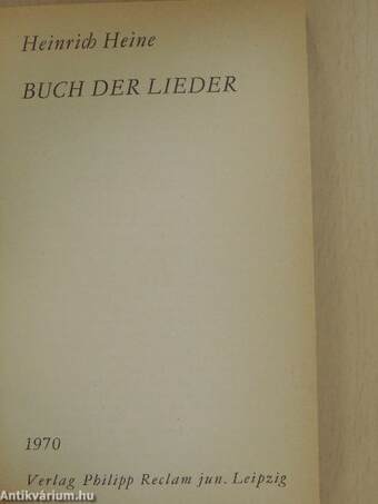 Buch der Lieder