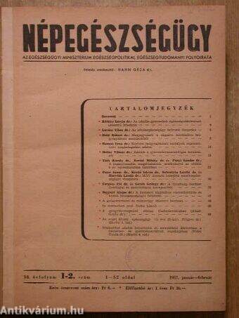 Népegészségügy 1957-59. (Nem teljes évfolyamok)