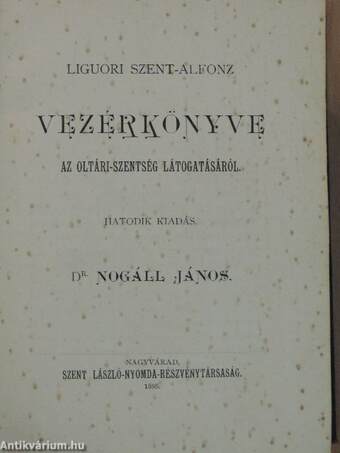 Liguori Szent-Alfonz vezérkönyve