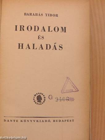 Irodalom és haladás