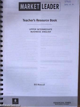 Market Leader - Upper Intermediate - Teacher's Resource Book