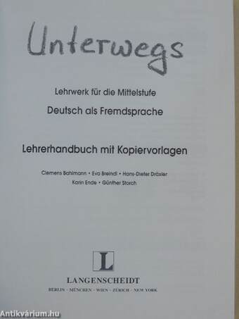 Unterwegs - Lehrerhandbuch mit Kopiervorlagen