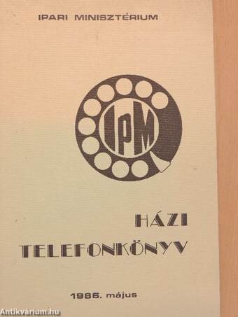 Házi telefonkönyv 1986. május