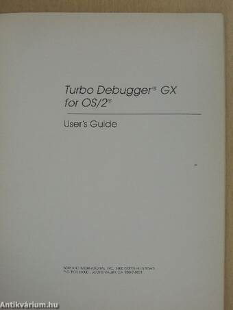 Turbo Debugger GX for OS/2