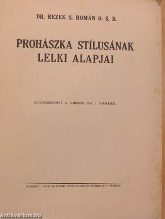 Prohászka stílusának lelki alapjai