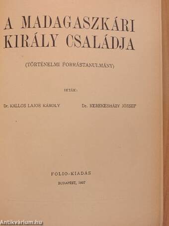 A madagaszkári király családja