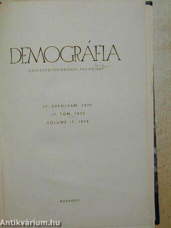 Demográfia 1974/1-4.