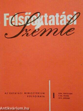 Felsőoktatási Szemle 1975. 