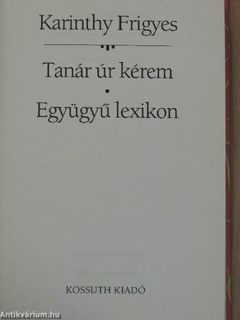 Tanár úr kérem/Együgyű lexikon