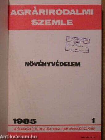 Agrárirodalmi Szemle 1985/1-12.