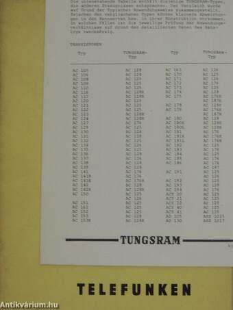 Halbleiter-Vergleichsliste/List of Comparative Semiconductors/Liste d'Équivalences Semiconducteurs