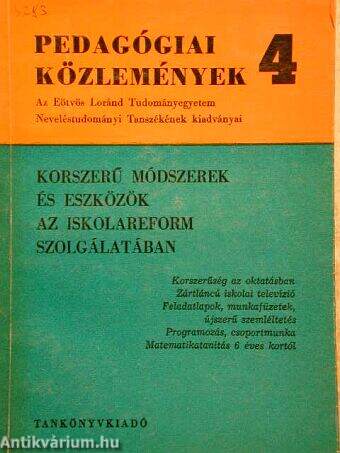 Korszerű módszerek és eszközök az iskolareform szolgálatában