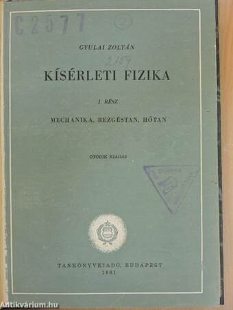 Kísérleti fizika I.