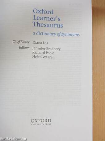 Oxford Learner's Thesaurus