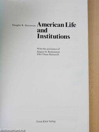 American Life and Institutions