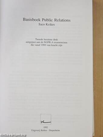 Basisboek Public Relations