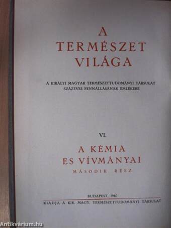 A kémia és vívmányai II. (töredék)