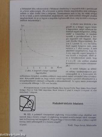 Középiskolai matematikai és fizikai lapok 2001. február